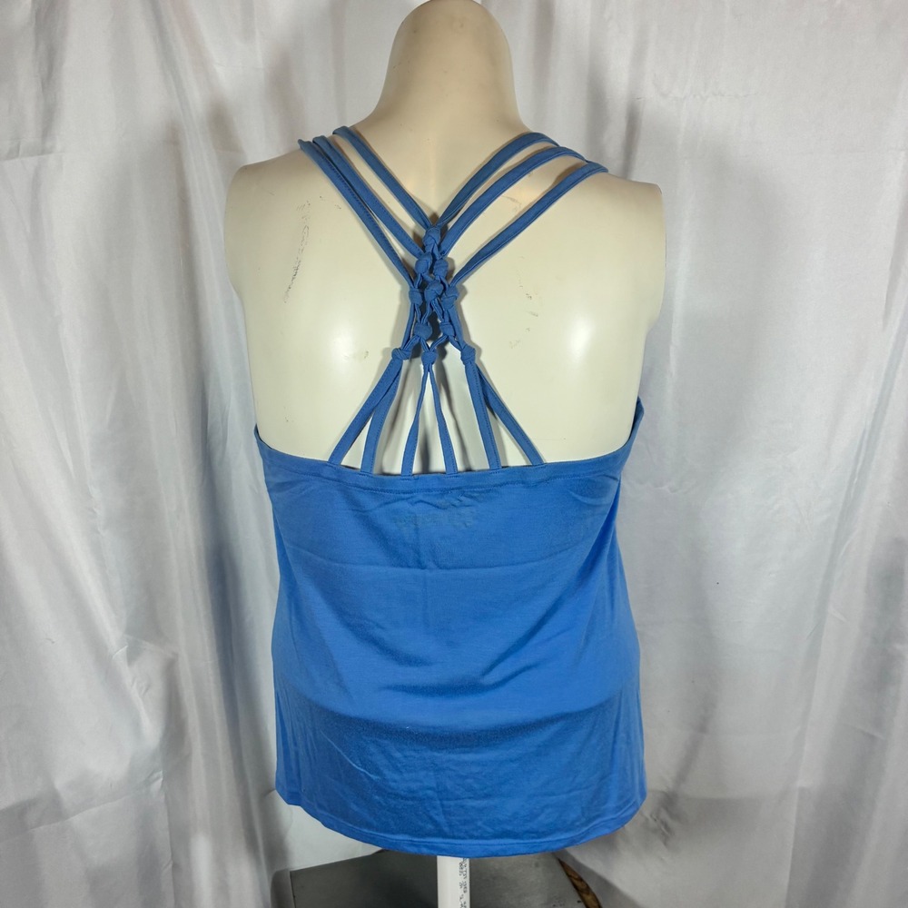 Disney Lilo & Stitch Blue Graphic Tank Top Braided Strappy Back Juniors XL - Picture 2 of 4